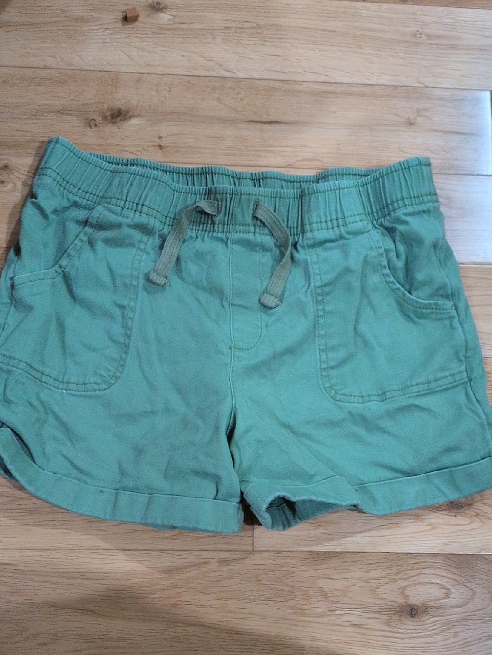 wonder nation Mint Green Elastic Waist Drawstring Shorts